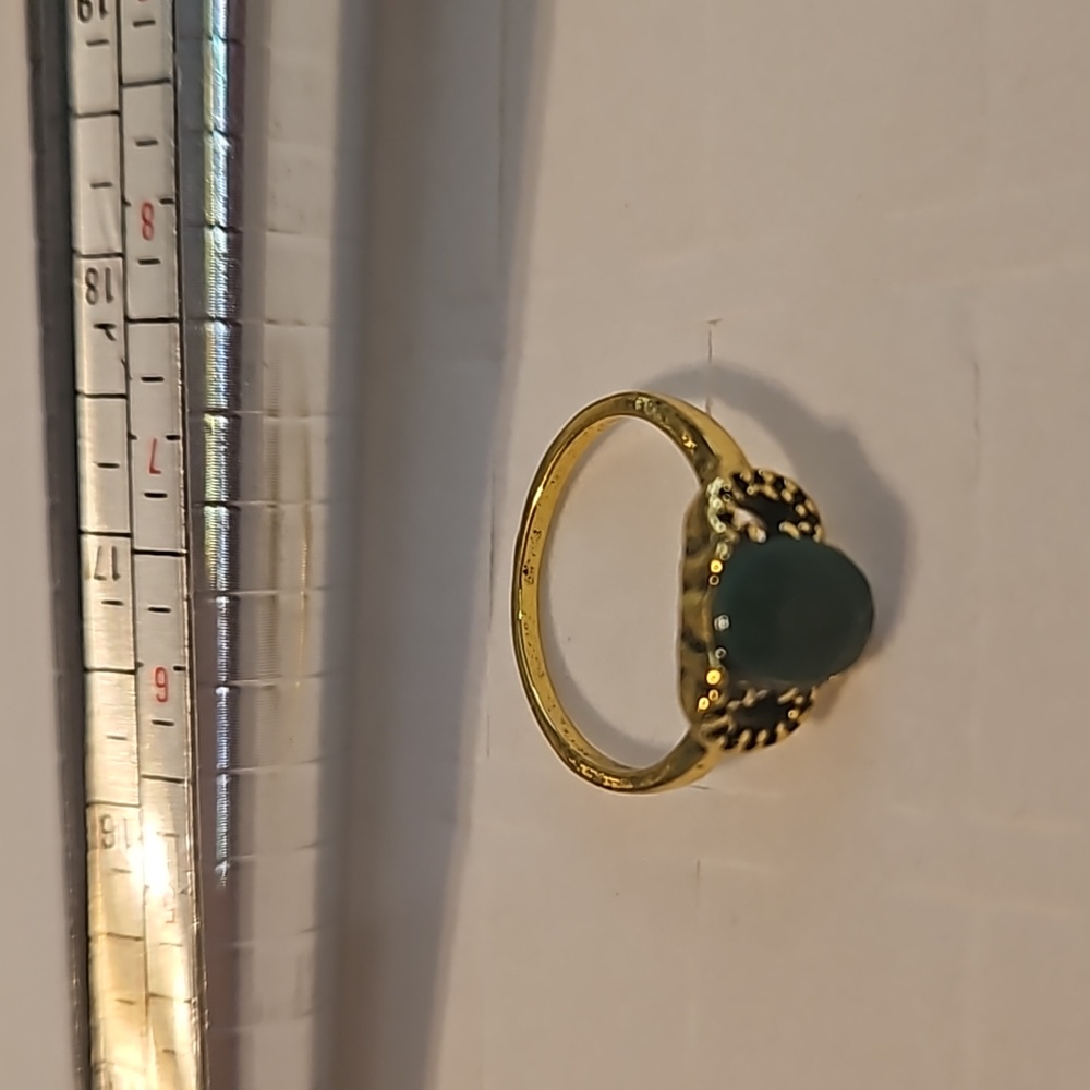 Ring Size 6 $45 each. 4 Diffrent Gemstone Geometric Alloy Metal Ring Choose One. - Picture 16 of 17